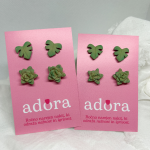 Uhani sukulenti in monstere - komplet