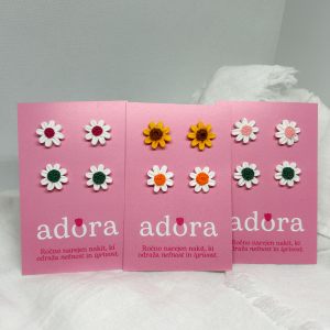 Uhani rožice - komplet