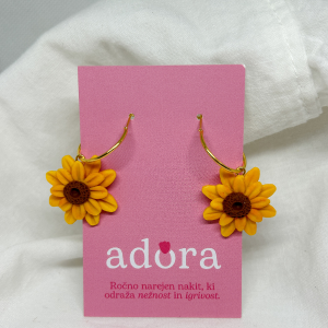 Uhani Sunflower - viseči