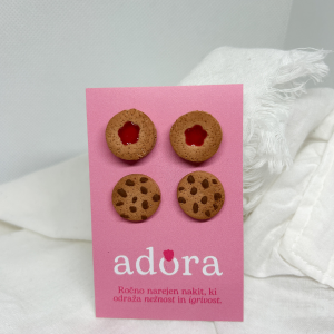 Uhani piškotki - komplet