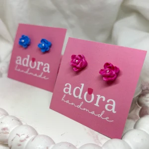 pomladni mini uhani Rosette