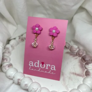 ročno narejeni Adora uhani Blush Drop